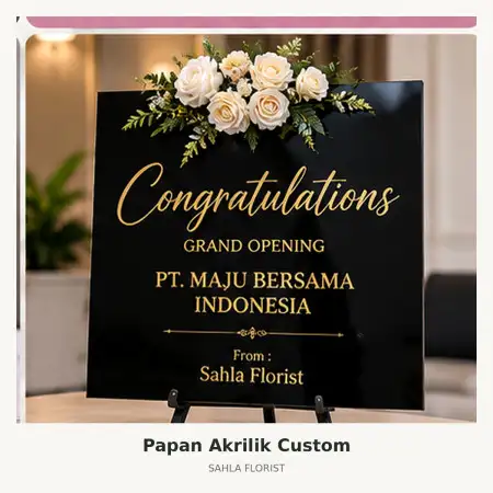 Papan Bunga Akrilik Cipondoh